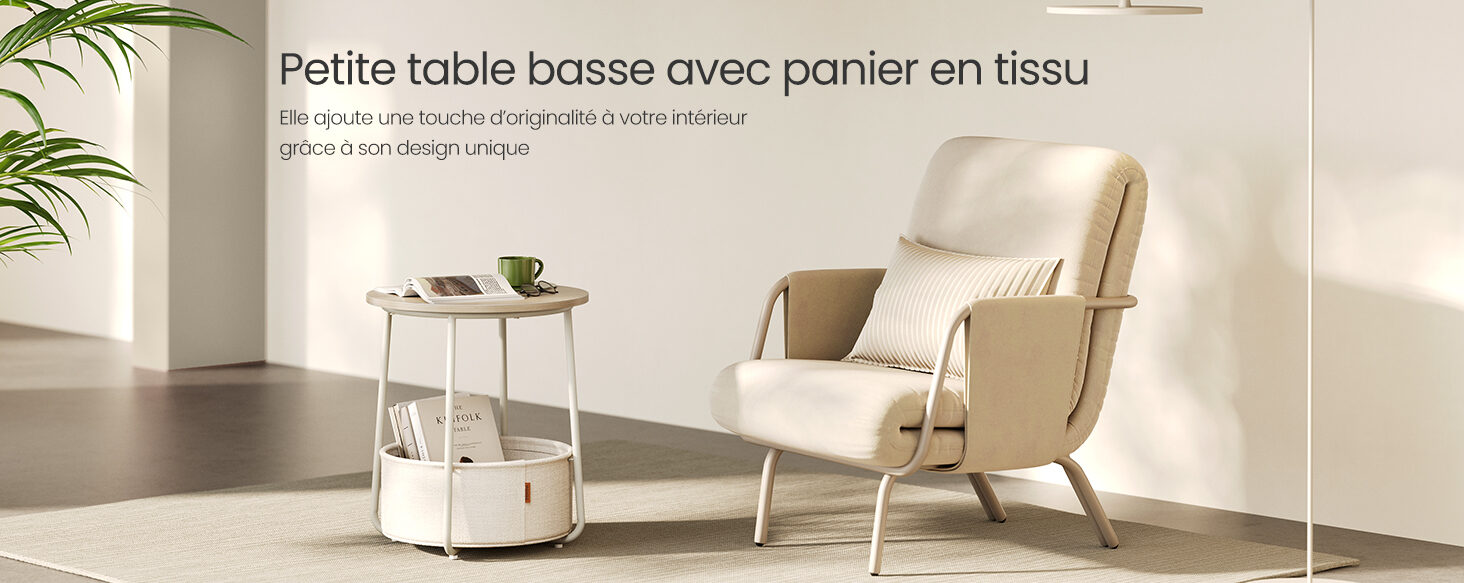Pour un salon confortable et cozy 7 Petite table basse ronde avec mir de rangement - Maison Déco Lumière