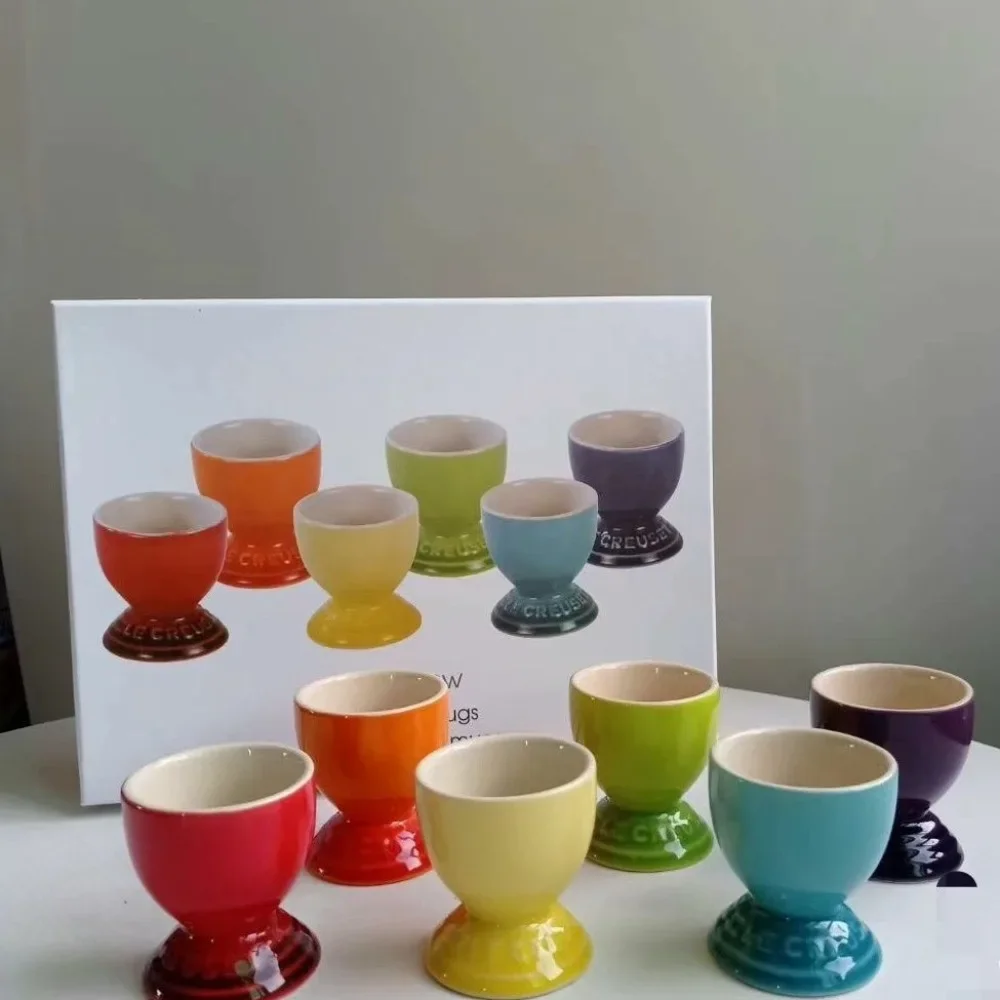 Ensemble de coquetiers en porcelaine - Le creuset - Maison Déco Lumière