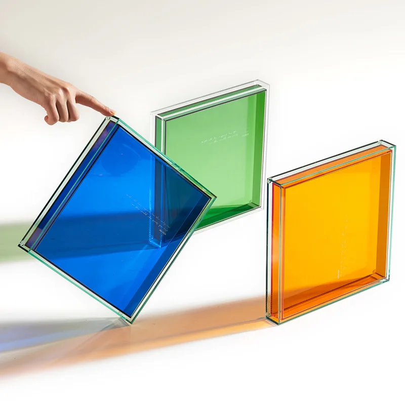 Plateau décoratif rectangulaire en acrylique - Maison Déco Lumière