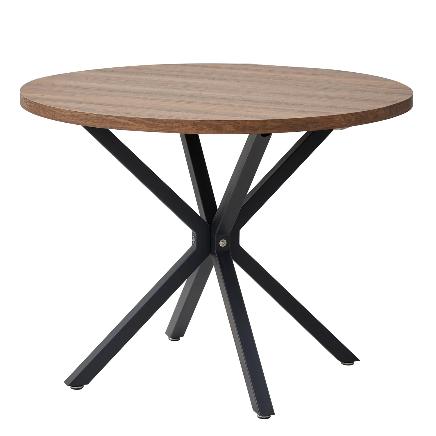 Table ronde nordique avec plateau en bois massif - Maison Déco Lumière