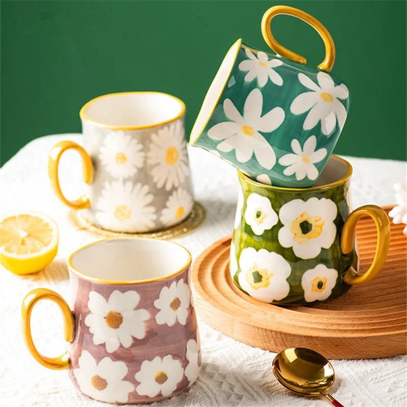 Tasse en céramique à motif floral - Maison Déco Lumière