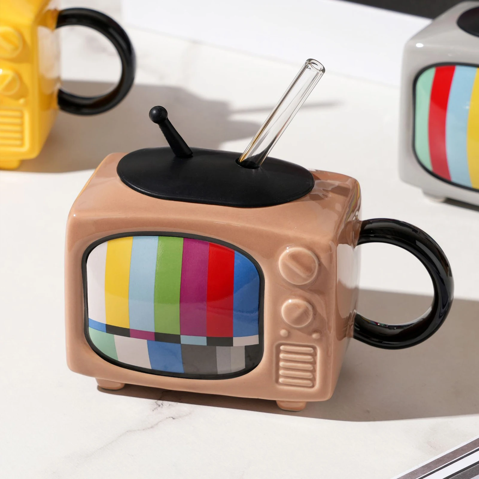 Tasses en céramique en forme de télévision - Maison Déco Lumière