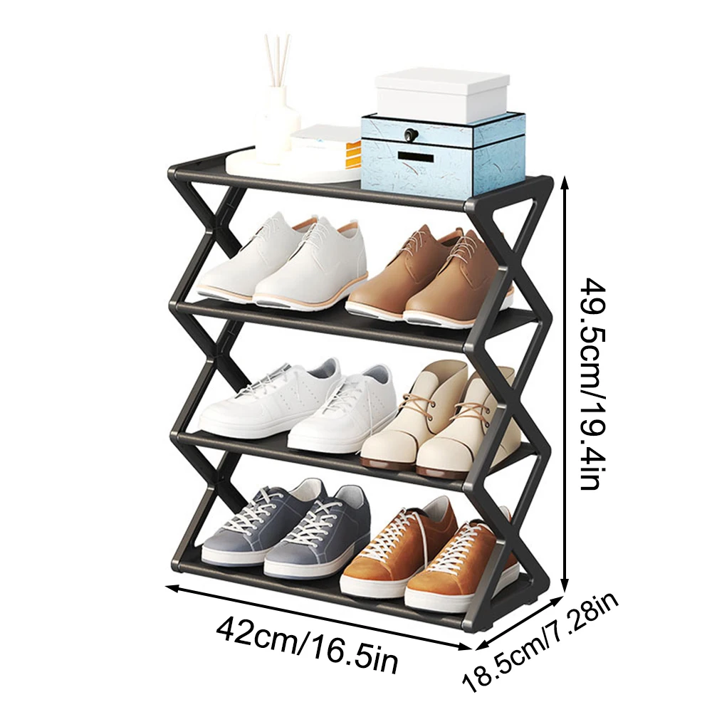 Meuble à chaussures "X" à 4 couches - Maison Déco Lumière