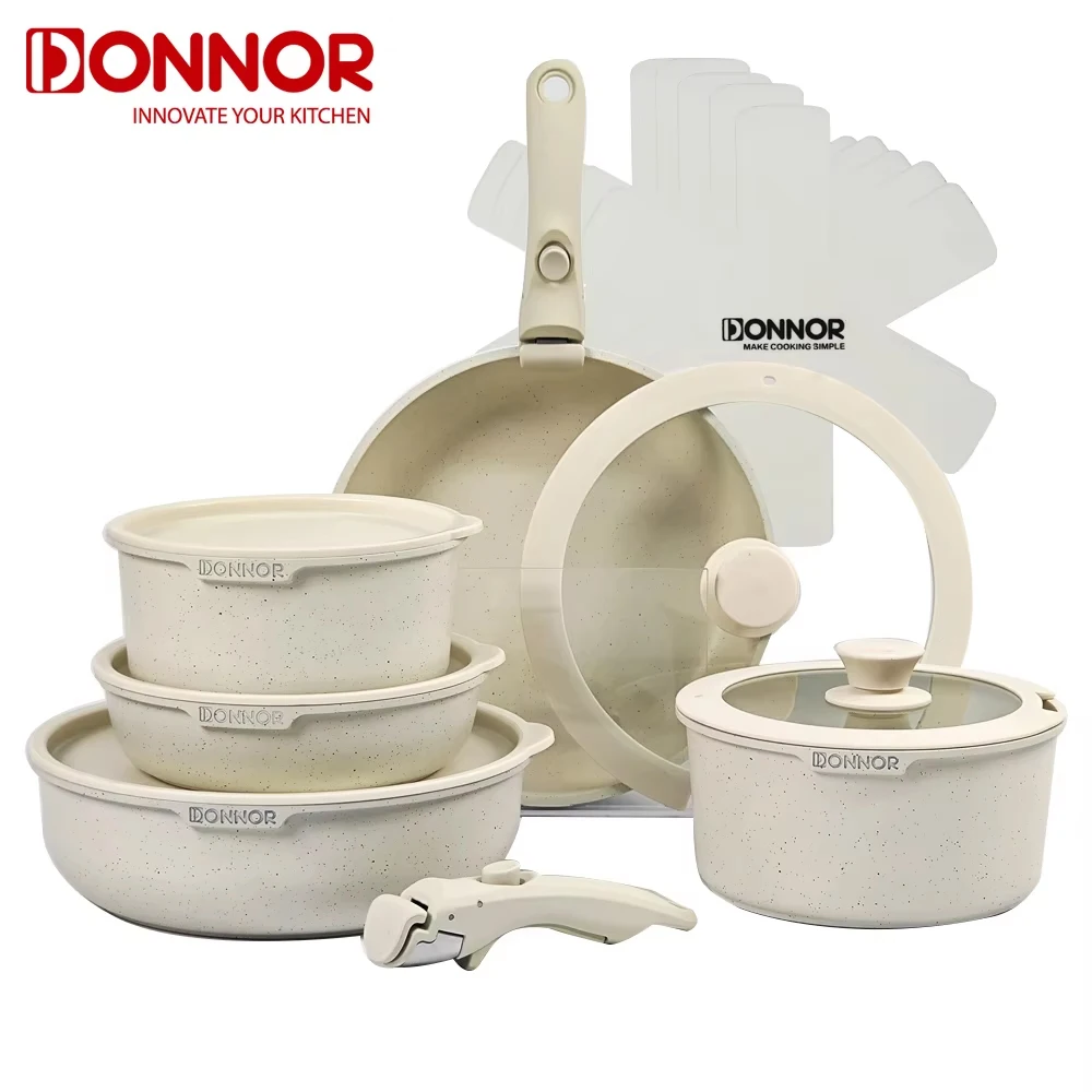 Ensemble de poêles et casseroles en aluminium  anti-adhésif - Maison Déco Lumière