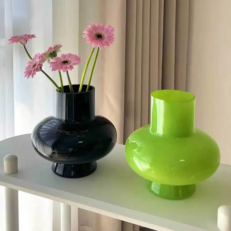 Vase à fleurs en verre à ventre - Maison Déco Lumière