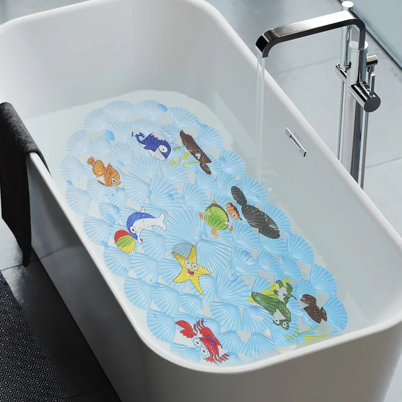 Tapis de bain "Univers de la mer" anti-dérapant - Maison Déco Lumière