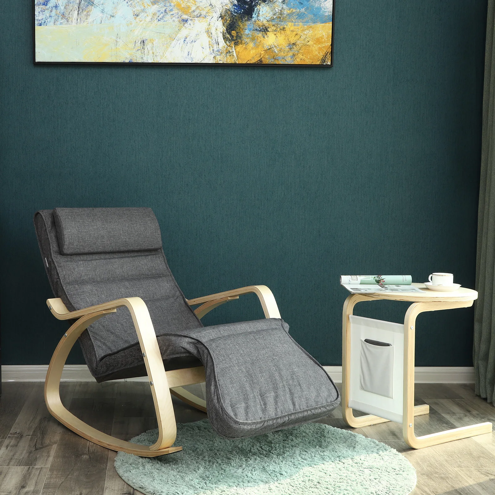 Fauteuil à bascule avec repose pied - Maison Déco Lumière