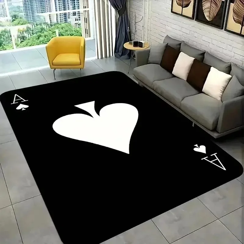 Tapis carte "As de pique" noir - Maison Déco Lumière