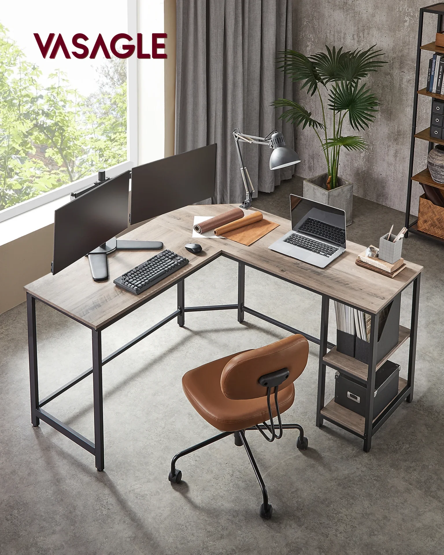 Bureau d'angle style industriel - Maison Déco Lumière