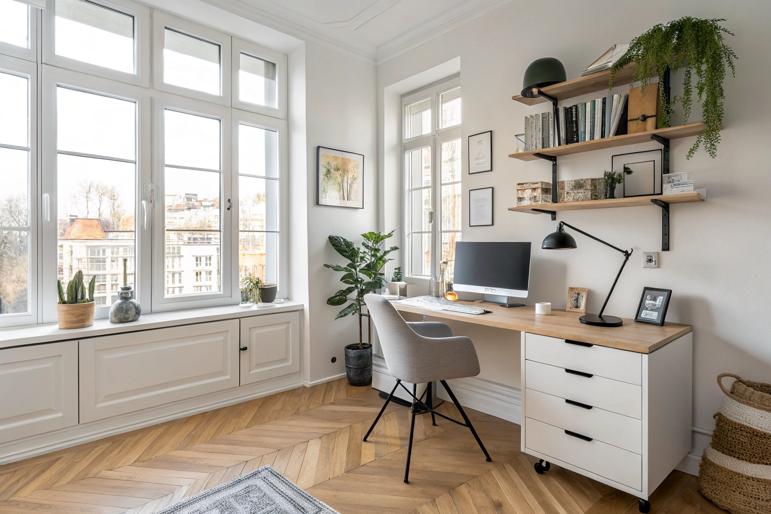 Aménager un bureau lumineux et fonctionnel à la maison - Maison Déco Lumière