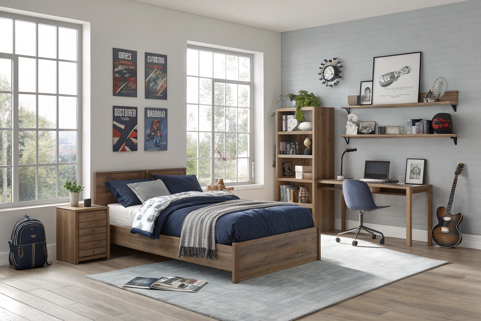 Aménager et décorer une chambre de garçon adolescent - Maison Déco Lumière