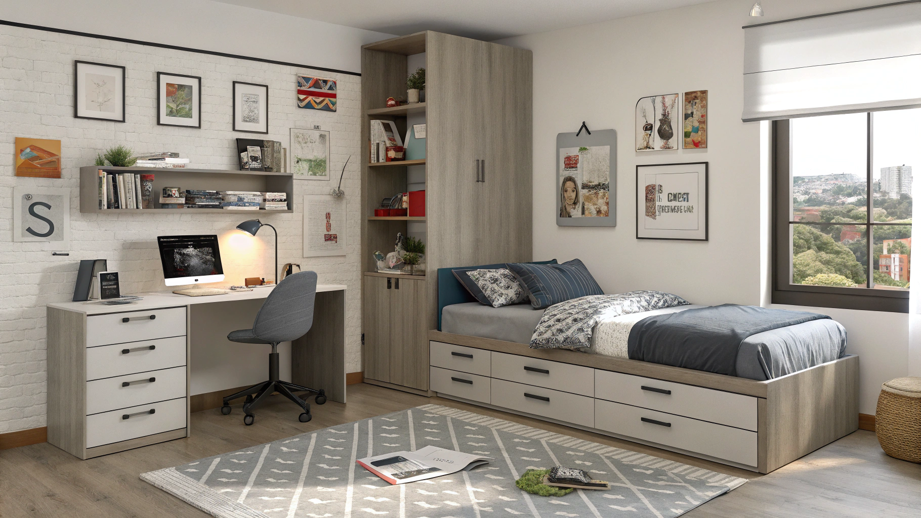 Aménager et décorer une chambre de garçon adolescent 5 Maison Déco Lumière