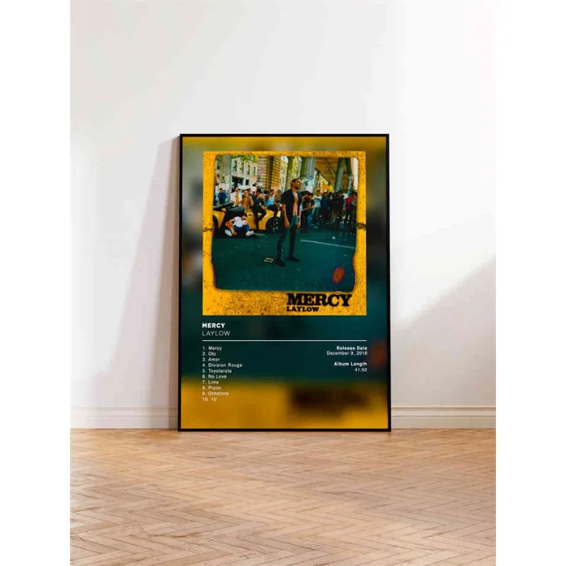 Affiche poster de l'album “Mercy” de Laylow - Maison Déco Lumière
