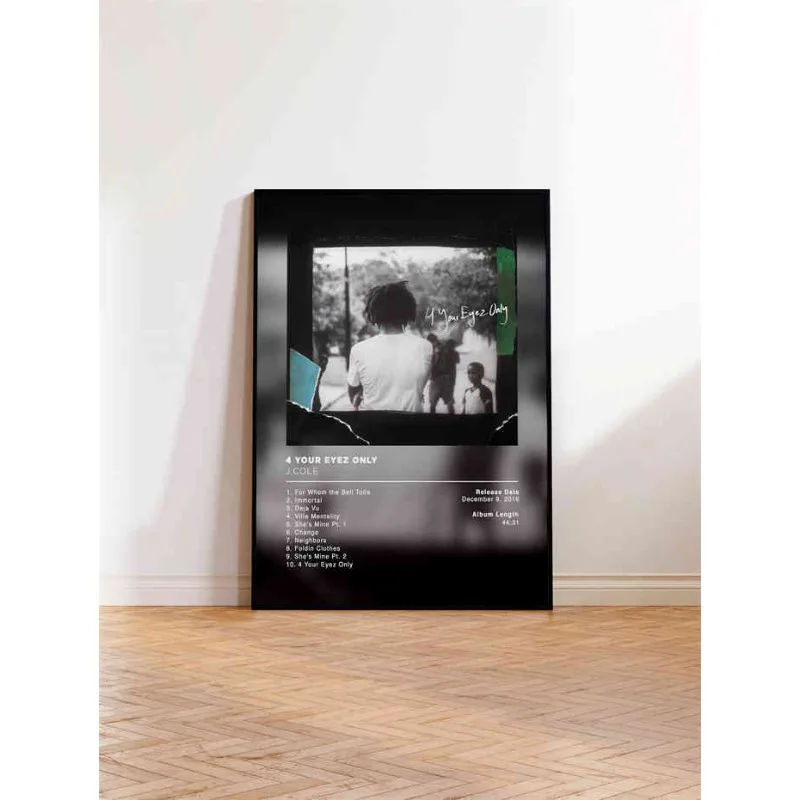 Affiche poster de l’album “4 Your Eyez Only” de J. Cole - Maison Déco Lumière