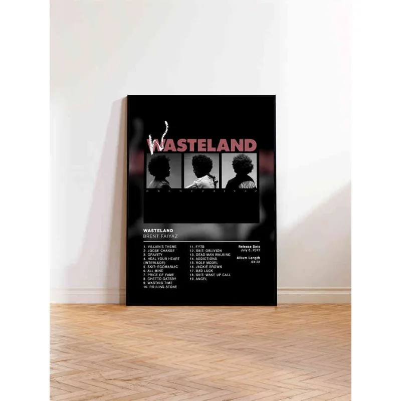 Affiche poster de l’album “WASTELAND” de Brent Faiyaz - Maison Déco Lumière