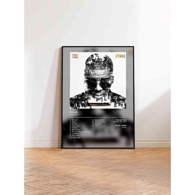 Affiche poster de l’album “M.I.L.S” de Ninho - Maison Déco Lumière