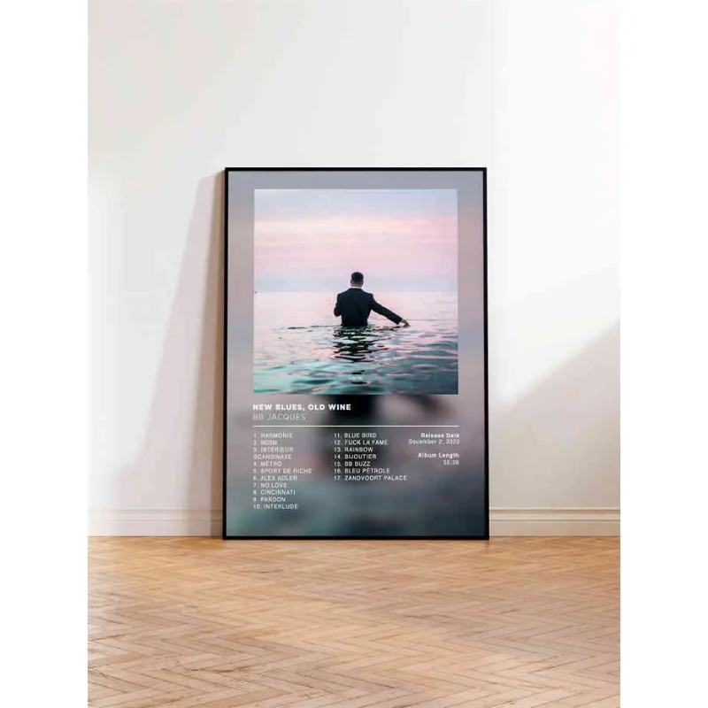 Affiche poster de l’album “New Blues, Old Wine” de BB Jacques - Maison Déco Lumière