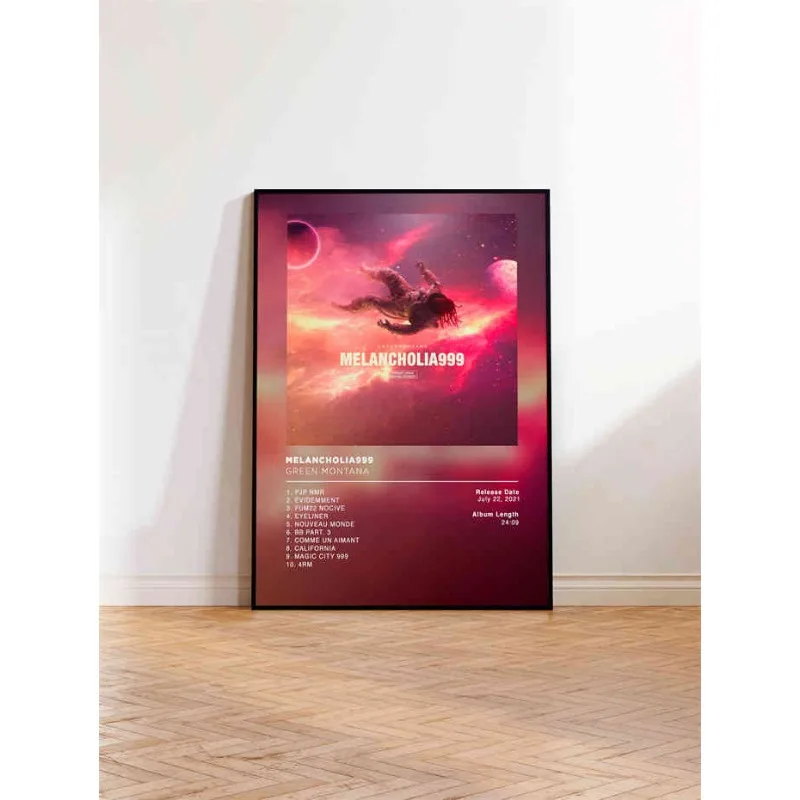 Affiche poster de l’album “MELANCHOLIA999” de Green Montana - Maison Déco Lumière