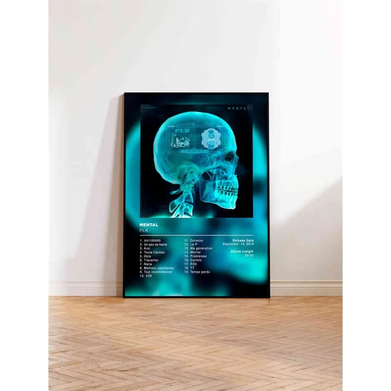 Affiche poster de l’album “Mental” de PLK - Maison Déco Lumière