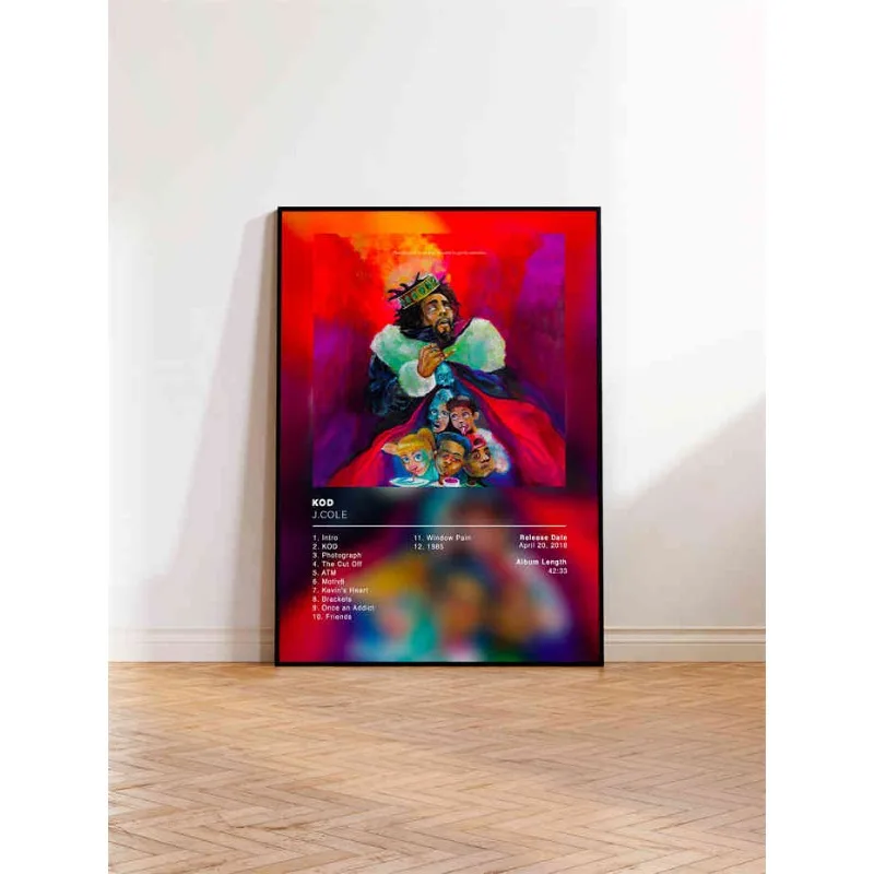 Affiche poster de l’album “KOD” de J. Cole - Maison Déco Lumière